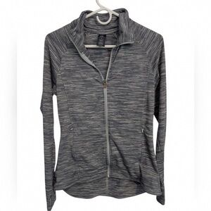 Champion Striped Gray Zip-Up Jacket
